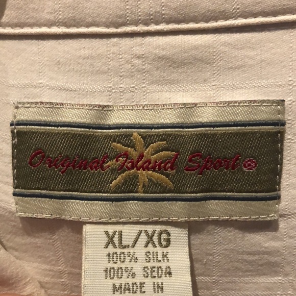 Men’s Long Sleeved Shirt by Original Island  Sport Cream Color Size XL - Picture 4 of 7